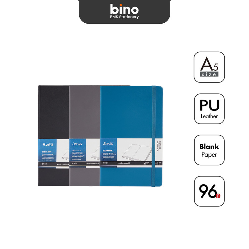 

[BMS Bekasi] Bantex Buku Jurnal Tali Kertas Blank Polos Bahan PU Leather Ukuran A5 BR1001