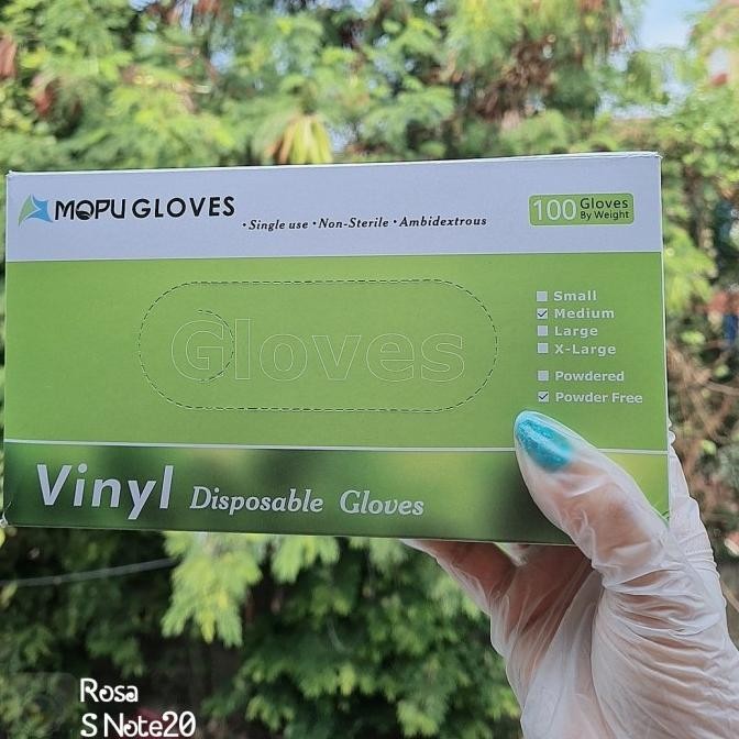 

BARU SARUNG TANGAN MOPU VINYL FREE POWDER FOOD GRADE