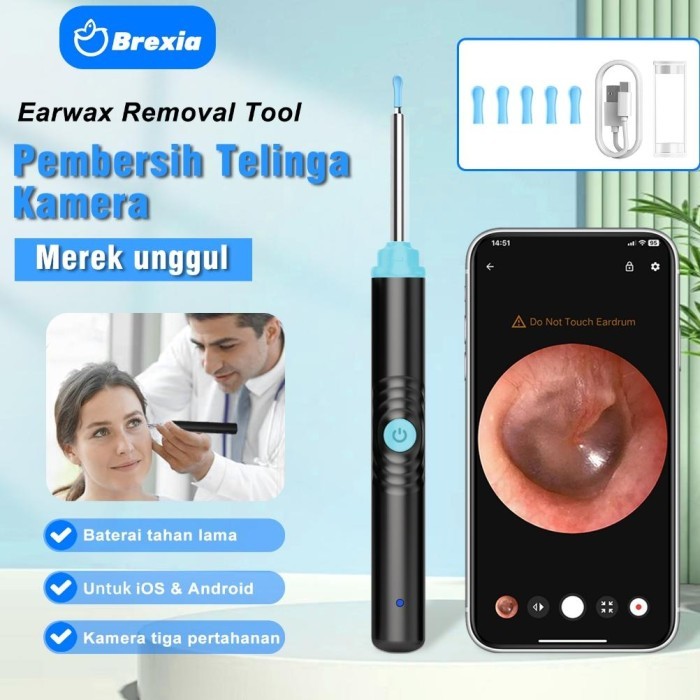 TERBARU Brexia Pembersih Telinga Korek Kuping Kamera LED korek kuping LED kuping kamera led korek