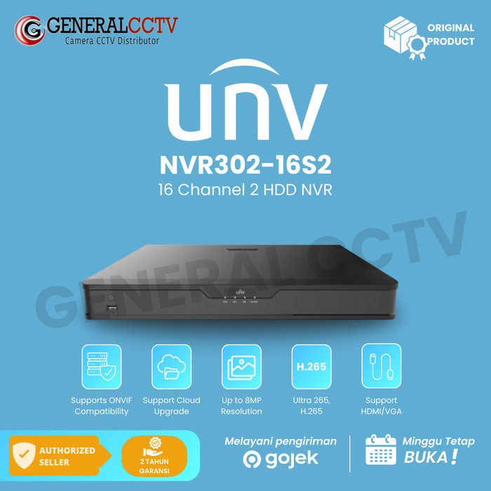 TERBARU NVR 16 Channel UNV NVR302-16S2 NVR Uniview 16CH BISA GOSEND