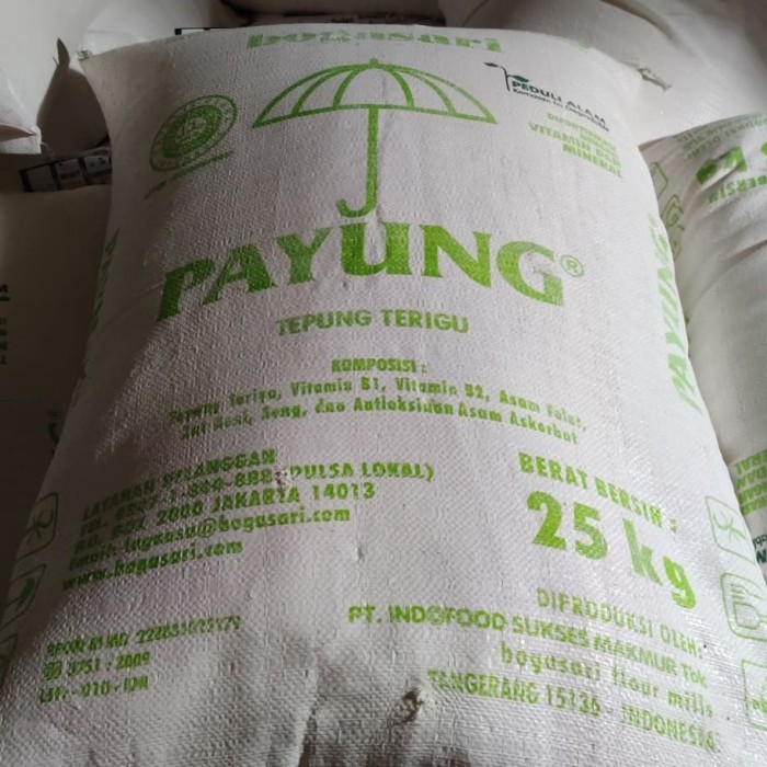 

Tepung Terigu Cap Payung Bogasari Grosir 25kg Ready