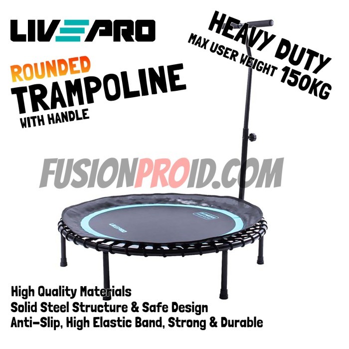Trampolin Trampoline Handle Dewasa Anak Max 150Kg Gym Fitness Livepro
