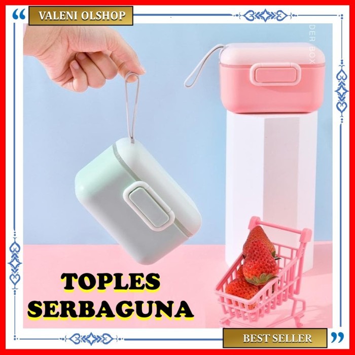 BERAGAM TOPLES TEMPAT SUSU BUBUK TUPPERWARE TOPLES KOTAK BUMBU DAPUR KUE 400ML ZUK212