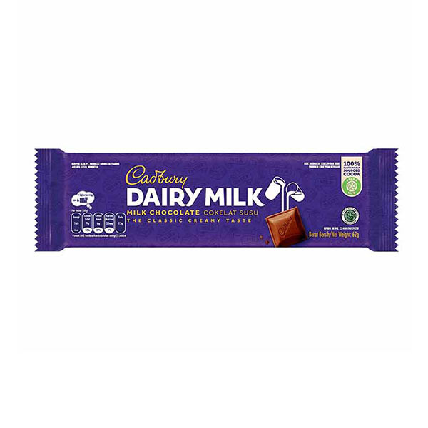 

CADBURY DAIRY MILK 62 GR - COKLAT