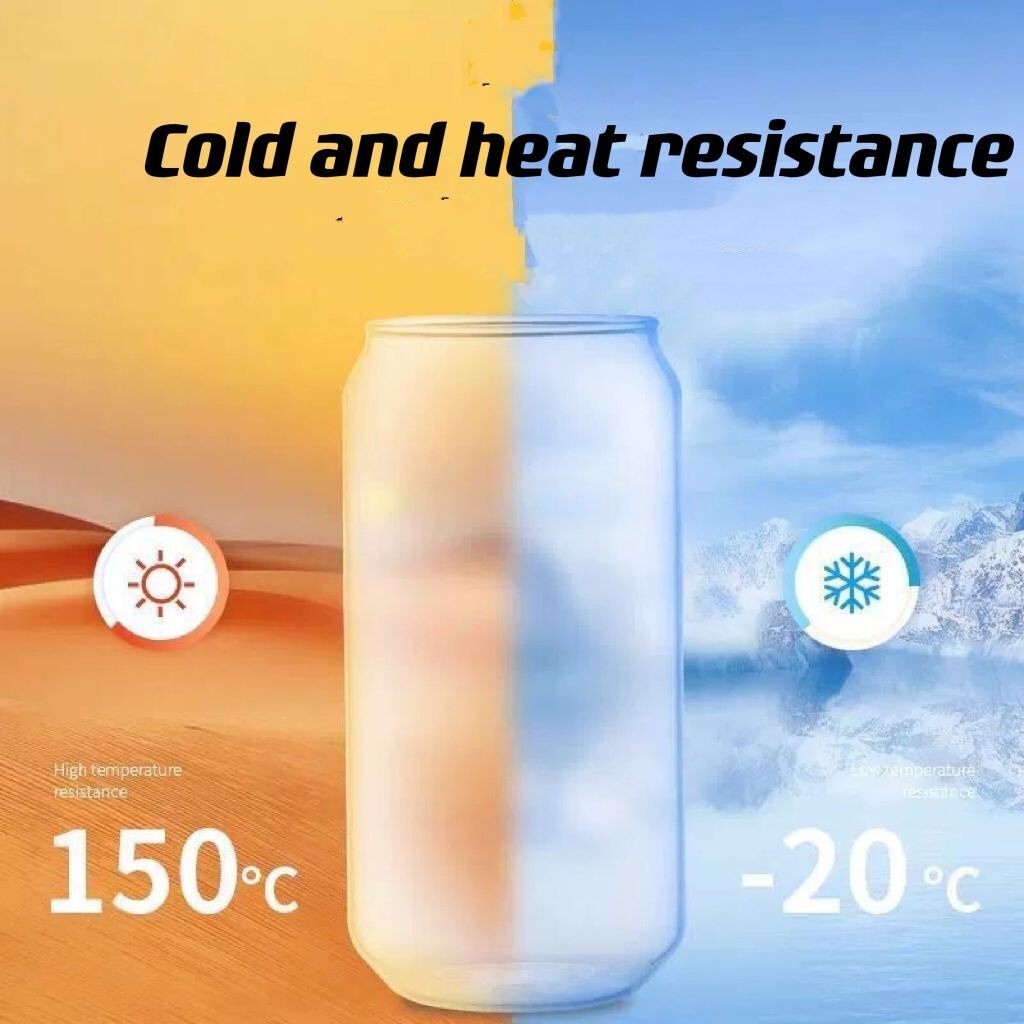 Gelas Minum kaca Tinggi / Gelas Aestethic Bentuk Minuman Kaleng