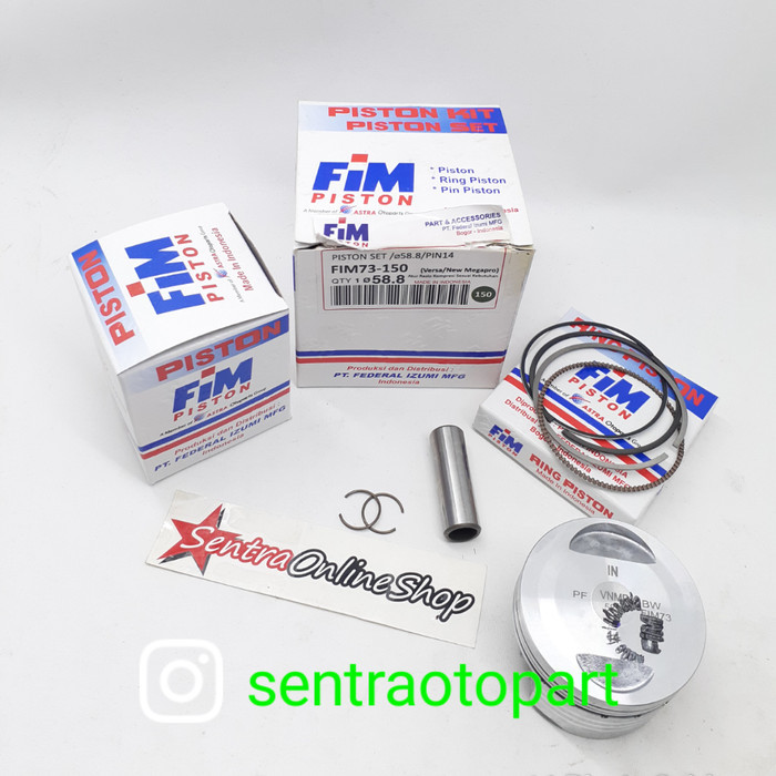 Piston Seher Kit Megapro Monoshok Oversize 150 Original Fim Barang Langka