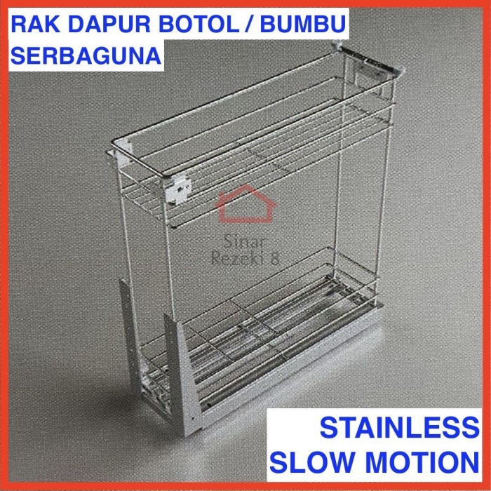 Rak Dapur Vitco Xc 27315 Slow Motion Stainless Bumbu Botol 2 Susun