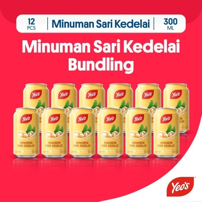 

TERLARIS TERLARIS TERLARIS YEOS MINUMAN KALENG SARI KEDELAI SOYA BEAN 300ML - 12 PCS MURAH!!! MURAH