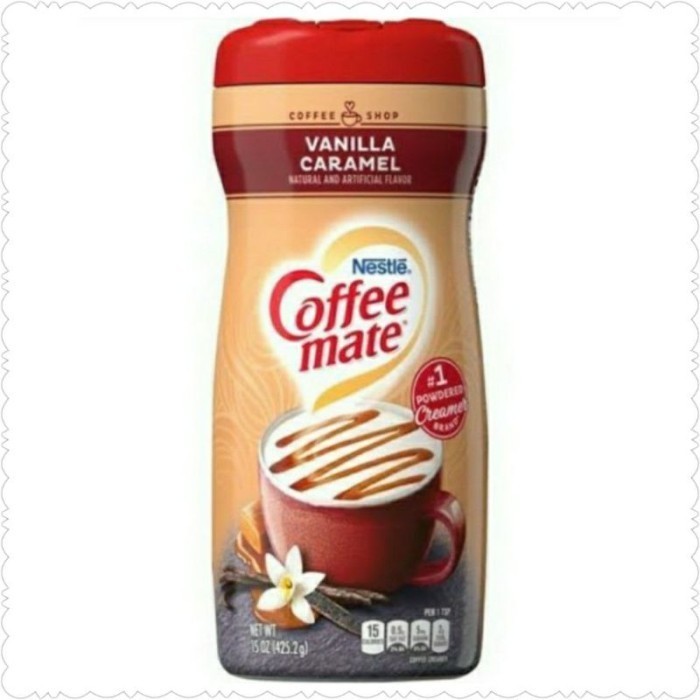 

TERLARIS TERLARIS TERLARIS NESTLE COFFEMATE VANILA CARAMEL KRIMER NON DAIRY IMPOR USA 425GR MURAH!!!