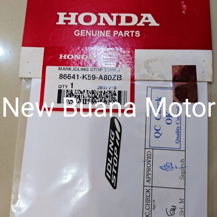 Stiker Idling Stop New Vario 150 2018 Honda Barang Langka