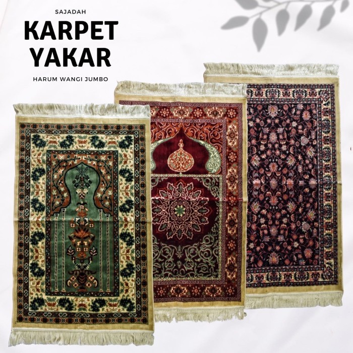 Sajadah Karpet Yakar Wangi Sajadah Import Bulu Halus Lembut Motif Baru