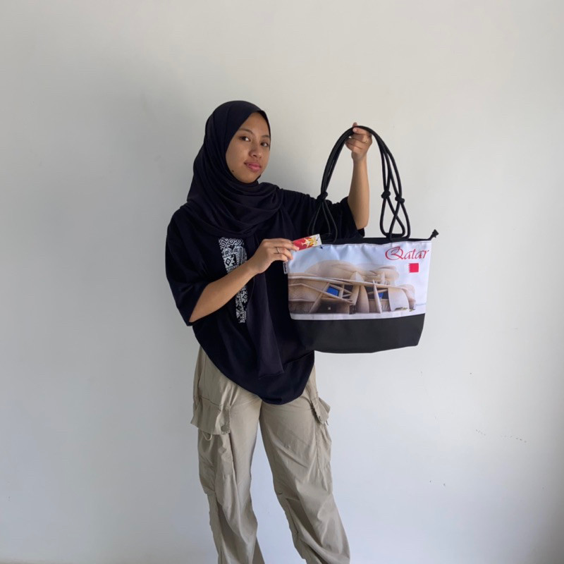 Tote bag sumu negara QATAR / oleh oleh QATAR TSH1 001