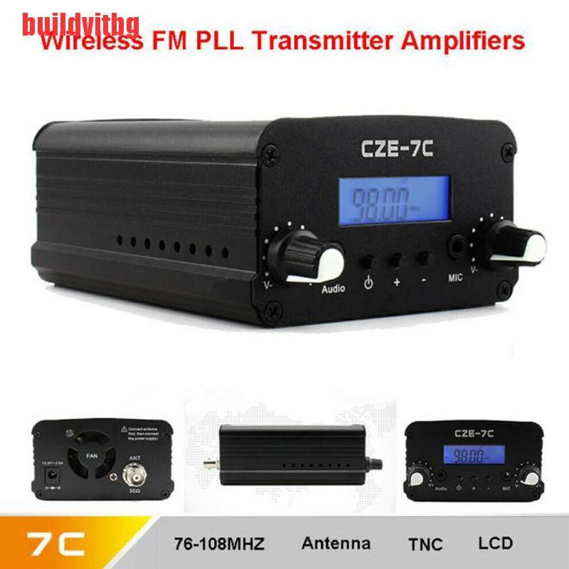 (BUG-COD)Pemancar FM Audio Stereo 1W/7W Stasiun Siaran Radio Mini PLL 76MHz-108MHz |YfccAamw|
