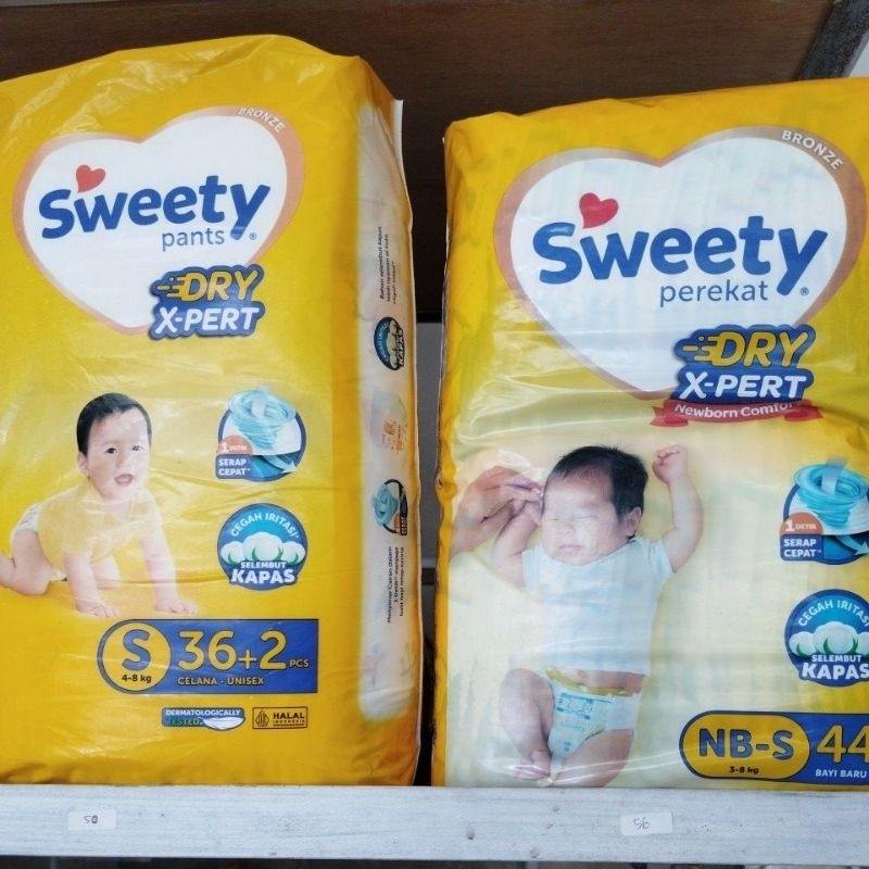 Perekat Sweety Bronze Kuning nb s, s, m, l, xl Popok Bayi Sekali Pakai Celana Pampers Anak |eVVnNnGx