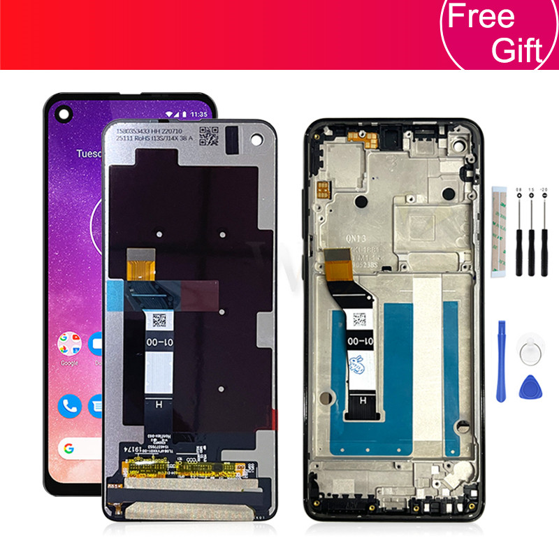 6.3" Untuk Motorola Moto One Vision LCD OneVision Display Layar Sentuh Perakitan Digiziter Ganti Unt