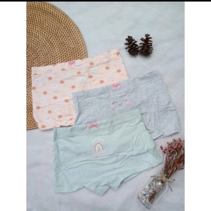 PROMO S M L panty anak little hearts younghearts pack aneka motif