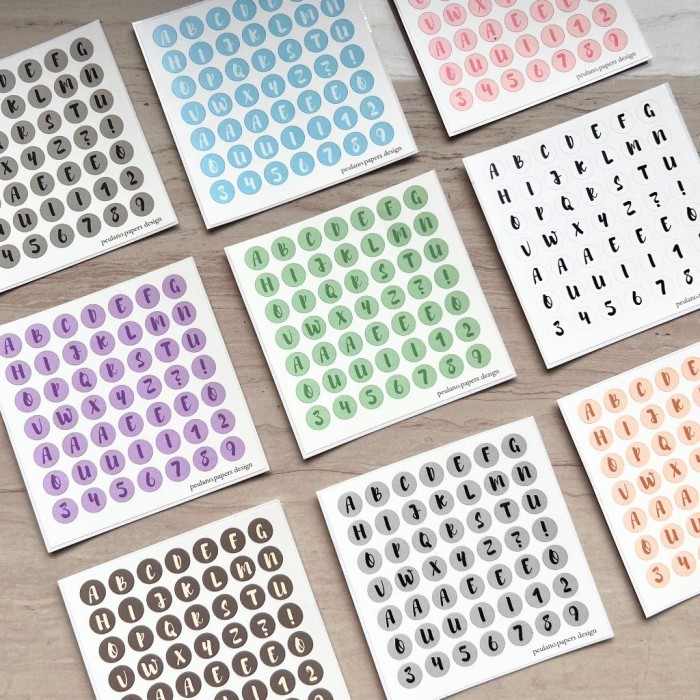 Sticker Alphabet Mini Journalling by peulanopapers