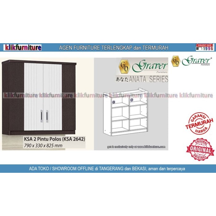 Ksa 2642 Kitchen Set Atas 2 Pintu Seri Anata Graver