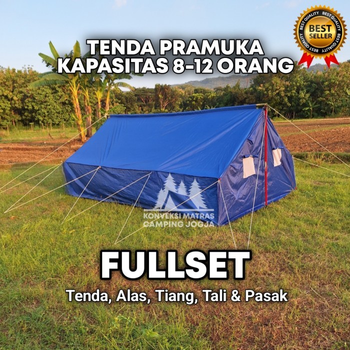 Soniaa_ Tenda Pramuka 3X4 Full Set Alas Tiang Tali Pasak