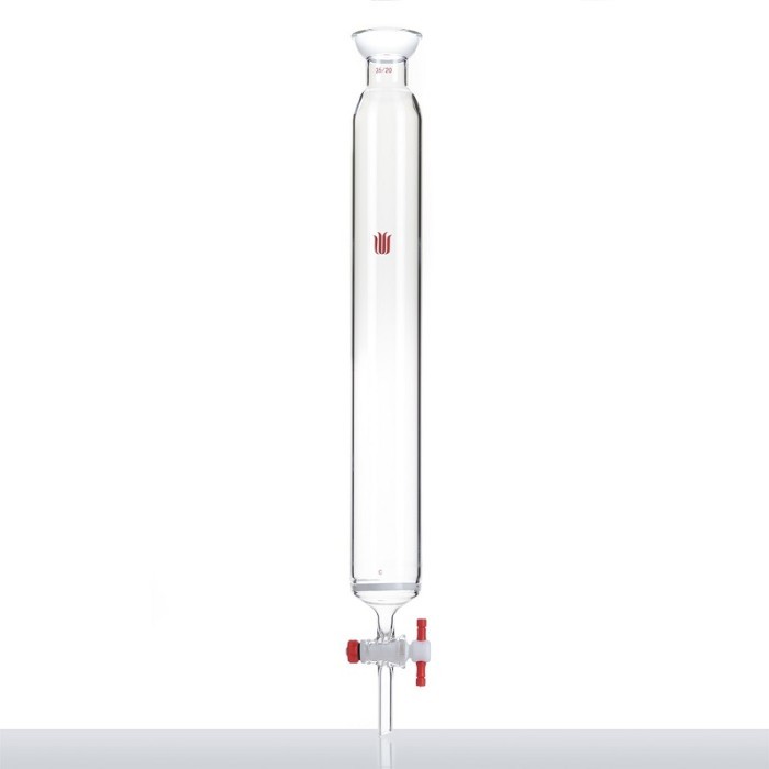FLASH CHROMATOGRAPHY COLUMN WITH BALL GRINDING MOUTH 35/20 SAND CORE G2 NO HOOKUP 2MM PTFE APERTURE 