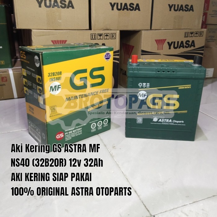 Aki Mobil Kering Toyota Avanza, Rush, Agya, Raum Accu GS ASTRA NS40 MF