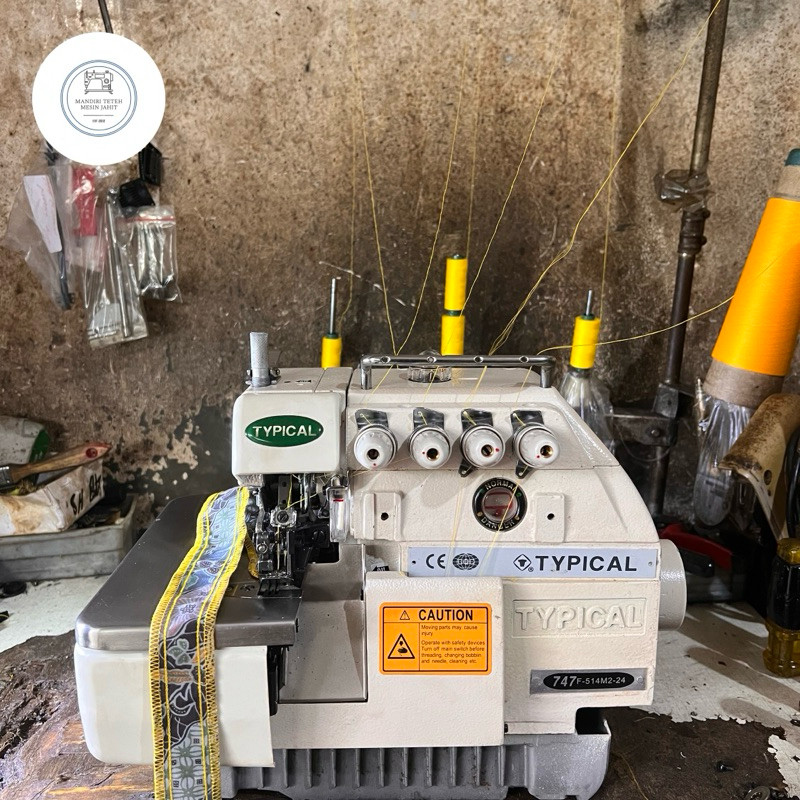 MESIN OBRAS TYPICAL BENANG 5 TIMBUL SERVO MANUAL ORIGINAL
