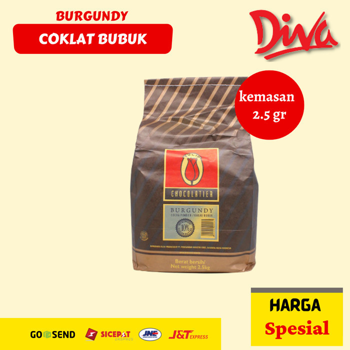 

Tulip Burgundy Cocoa Powder 2.5 Kg - coklat bubuk [kemasan asli BAG]