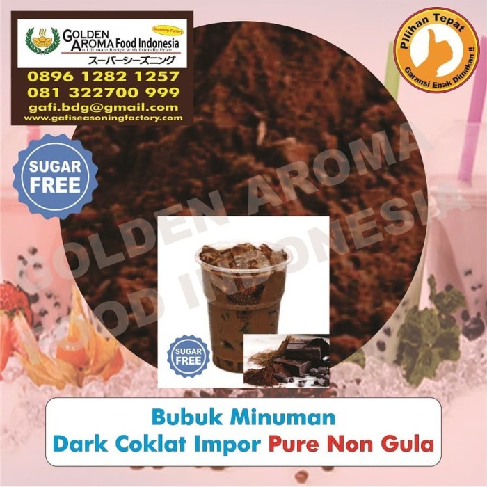 

Bubuk Minuman Dark Coklat Impor Pure Non Gula 1 Kg Bubuk Cokelat GAFI