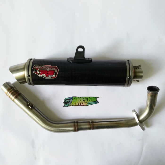 Knalpot R9 New Mugello Black Honda Vario 150 Barang Langka