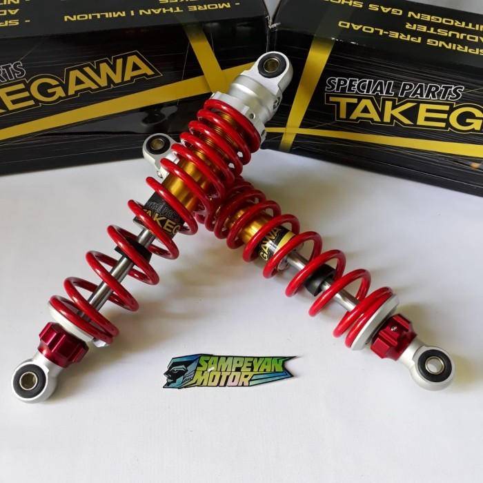 Shock Sok Skok Belakang Non Tabung Takegawa 116A-R Klik 280 Mm Merah Barang Langka