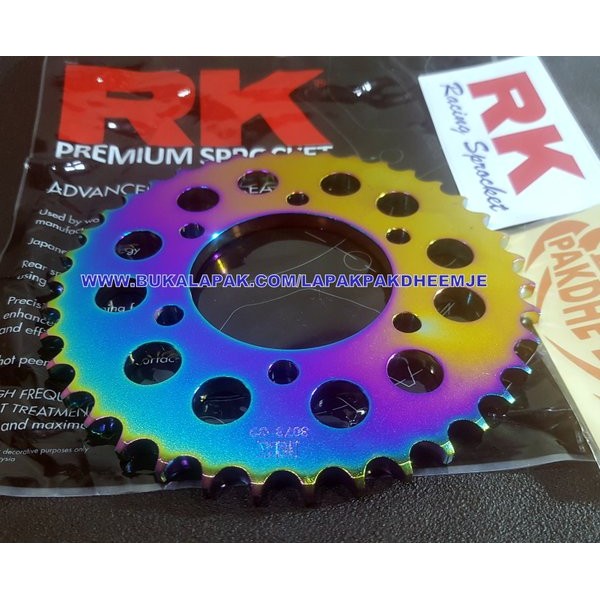 Gear Belakang 428 39 Ninja R Ninja 150 Ss Ninja Rr Rk Takasago Original Steel Titanium Warna Rainbow