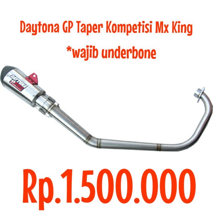 Knalpot Daytona Racing Gp Taper Short Mx King 150 Competition Barang Langka