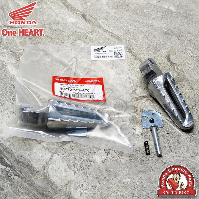 Footstep Step Belakang Alumunium New Vario 150 160 Pnp Beat Vario 110 125 Revo Supra X 125 Original