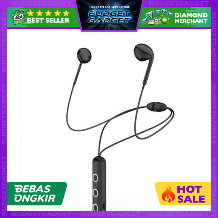 Earphone Bluetooth dengan Neckband Magnetic