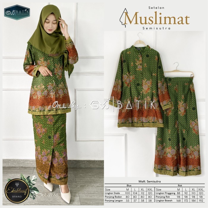 Setelan Muslimat Nu Batik Baju Seragam Set Jilbab Pengajian Wanita {TerlarisBest Seller}