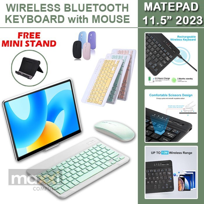 Huawei Matepad 11.5" 2023 Bluetooth Keyboard Keybord Mos Mouse Warna