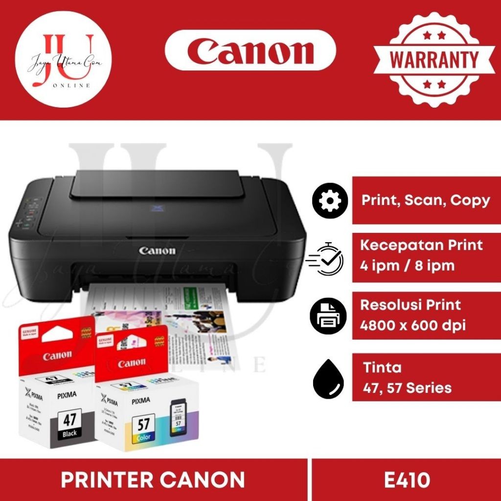 Printer Canon Pixma E410 (Print Scan Copy) Original Printer E 410 / Canon E-410