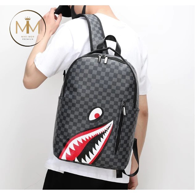

TERLARIS [MAX-MOR] M166 TAS RANSEL PRIA KOTAK-KOTAK MODIS, TAS HIU TAHAN AIR MURAH!!! MURAH