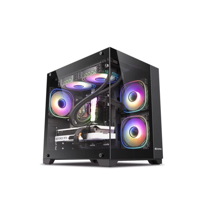 TERBARU Casing Digital Alliance N30S V2 Black - Miro ATX Tempered Glass - Black