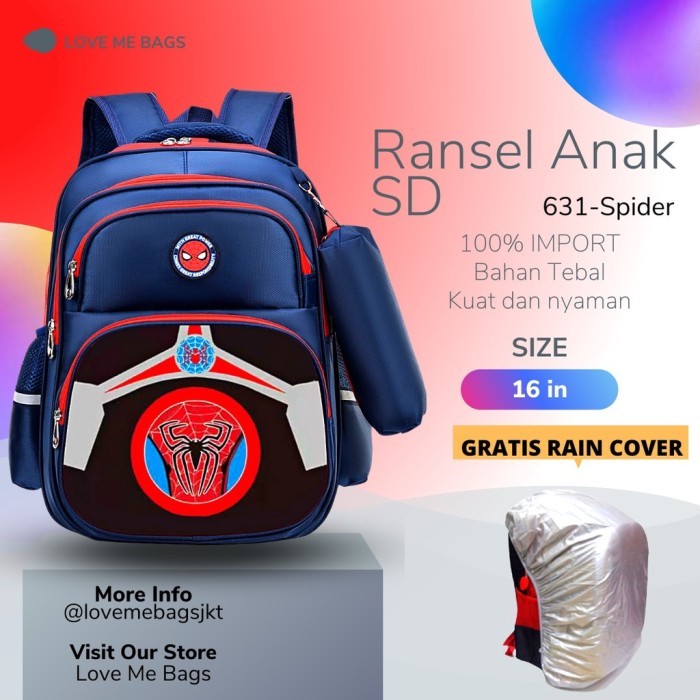 

TERLARIS LMB TAS ANAK SEKOLAH LAKI LAKI SD IMPORT BAHAN NILON PREMIUM KARAKTER SUPERHERO BAGIAN