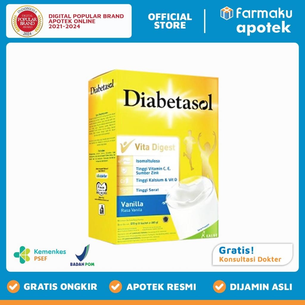 

Diabetasol Rasa Vanila 570 gr - TMG