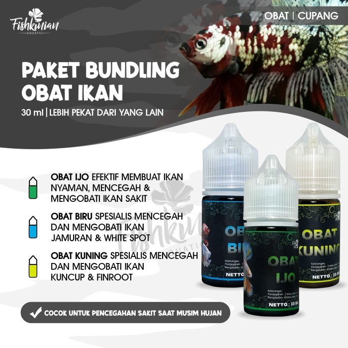 Jual [READY] PAKET OBAT IKAN CUPANG BETTA PENCEGAHAN DAN PENGOBATAN SAKIT