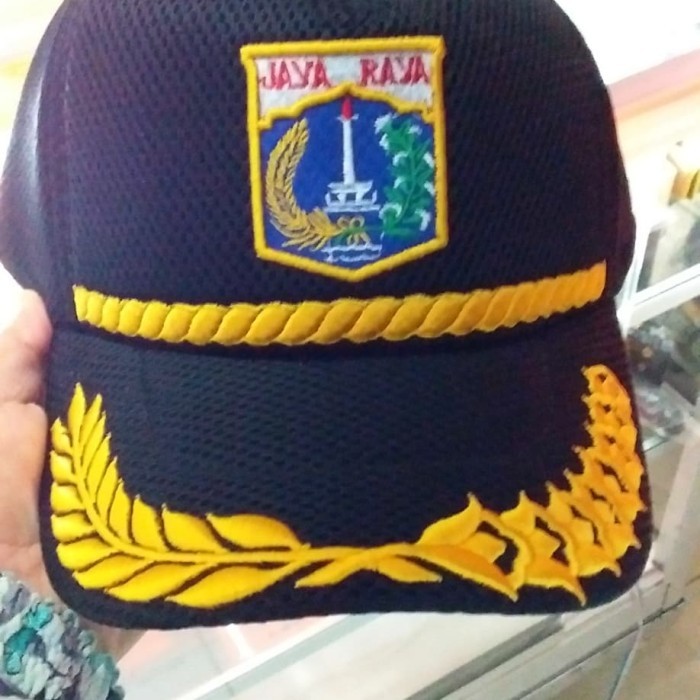 

Topi Jayaraya Jaring Lis Logo Padi Kapas