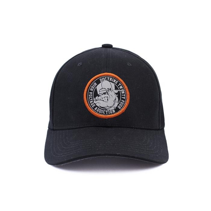 Terlaris Noddoctrine Topi Polocap Orange Funky Bulldog Black Cap