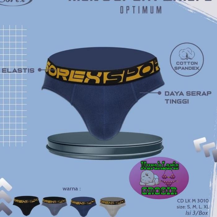 Promo Cd Pria Sorex Man Sport M 3010 Katun Karet Boxer Isi 3 Pcs Celana Dalam Cowok Berkualitas