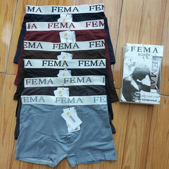Terbaru Cd Boxer Fema 7728 Celana Dalam Pria Import Premium