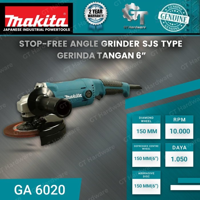 Terpopuler Makita Ga 6020 / Ga6020 Mesin Gerinda 6 Inch / Angle Grinder 6 Inch