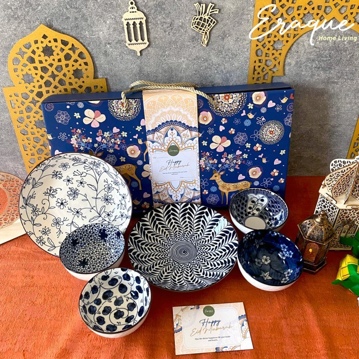 Miku Plate Bowl Gift Set / Hampers Piring Mangkok Keramik Jepang Unik