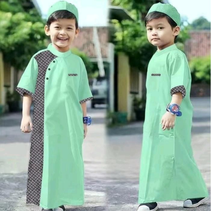 BAJU KOKO ANAK LAKI-LAKI JUBAH ANAK LEBARAN 2024 UMUR 1-12 TAHUN