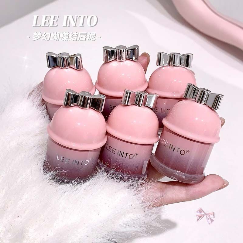 Dreamy Bowknot Lip Mud Jar Lip Mud Velvet Matte Lip Gloss Lip Color